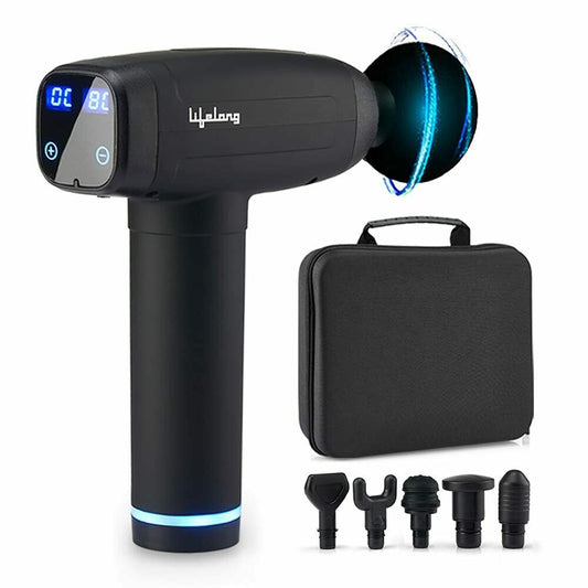LIFELONG GUN MASSAGER DEEP TISSUE BODY MASSAGE MACHINE FOR FULL BODY PAIN RELIEF